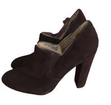 Isola women’s brown suede block heel booties size 9.5 slip on heel Oxford shoes