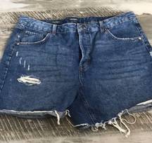 high rise jean shorts