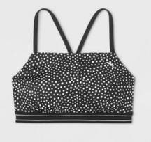 Black and White Polka Dot Reversible Bikini Top