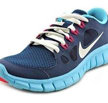 Nike  Free 5.0 navy blue & purple tones light blues Youth Size 5.5 Women 7