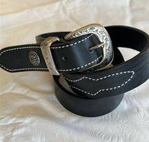 Guess by Georges Marciano Genuine Leather Western Style with Silver Tone Buckle