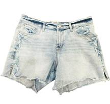 Kensie  Jeans Vintage Luxe High Rise Shorts Light Wash Blue Denim Jean Shorts w/P