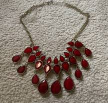Claire’s Red And Gold Necklace 