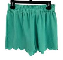 BODY Central Vintage Shorts Scalloped Green‎ Stretch Size M Womens Lightweight