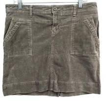 The North Face Womens Corduroy Mini Skirt 10 Brown Pockets Slit Stretch Casual