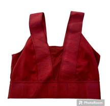 Plunge Pintack Sports Bra XS in Burgundy