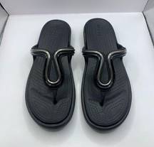 Crocs  SANRAH FLIP WEDGE SANDAL SIZE BLACK Size 9