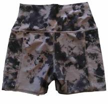 Evolution and Creation Brown Black Tie Dye Athletic Gym Shorts Size Large