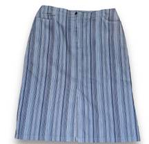 Sport Blue Pinstripe Denim Skirt