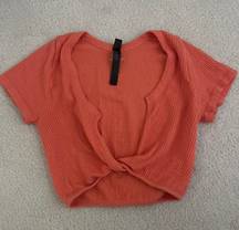 Urban Outfitters Orange Knot Crop Top