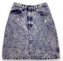 Vintage‎ Acid-Wash Mini Skirt Denim  80s 90s Punk Mall Rat Cotton