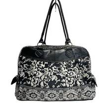 Atmosphere Floral Weekender Bag black white