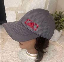 Adidas  dark grey and pink fitted baseball cap