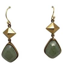 NWT Silpada Gold & Aventurine Stone Dangling Earrings