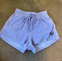 SheIn Purple Butterfly Shorts