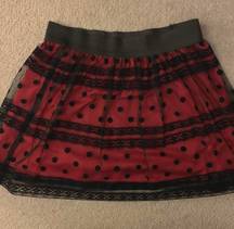 Red And Black Skirt