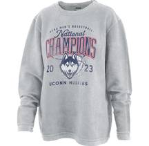 NWT  Gray UConn Huskies 2023 NCAA Basketball National Champions Pullover