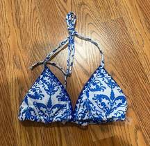 Blue And White Bikini Top