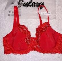 Red lace bra 38D