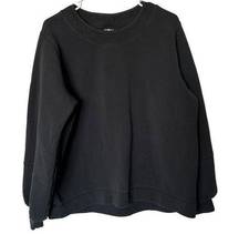 Calia Crewneck Oversized Black Sweat Shirt Poofy Sleeves size Large