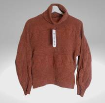 Olive + oak "burgundy brown " turtle neck sweater NTW.