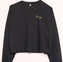 Brandy Melville Rare Honey  Crop Pullover Crewneck