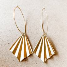 Gold Fan Earrings 