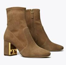 Tory Burch  Gigi Stretch Suede River Rock Booties