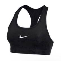 Nike NWT  Black Medium Support Non Padded Swoosh 2.0 Sports Bra Size Large