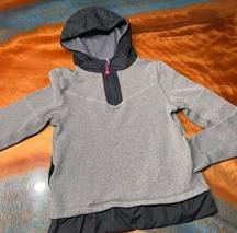 ivivva Lululemon Hooded 1/4 zip pullover gray