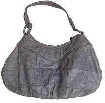 David and Scotti genuine leather  shoulder bag crescent hobo grey purse bag