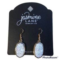 JASMINE LANE Druzy Oval Earrings NWT NEW