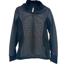 Lululemon  First Mile Jacket Black Sz 8 Removable Hooded Quilted Puffer Women’s