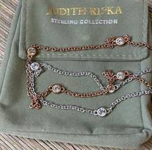 Judith Ripka 1 rose gold necklace. The silver one is sold.