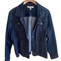 Croft & Barrow Dark Wash button up jean jacket