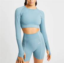 AYBL Reflex Seamless Long Sleeve Crop Top - Teal