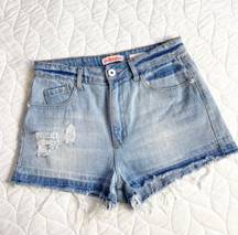 High-Rise Denim Cut-off Shorts - Size 9