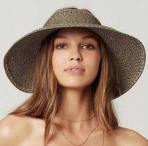 New L Space Floria Roll Up Packable Sun Visor Hat NWT straw beach vacation