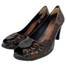 Nurture Drake Women’s Size 9 Leather Leopard Print Peep Toe Heels