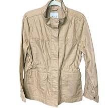 Madewell  Dispatch Khaki Tan Cinch Waist Canvas Utility Jacket Size Large NWOT