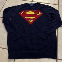 Superman Logo Women Sweater SZ Small DC Comics