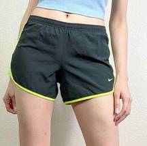 Nike  Dark Grey & Neon Yellow Athletic Shorts