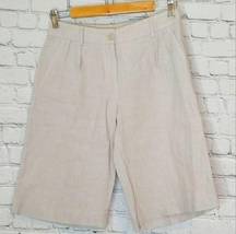 POETRY Linen Shorts New 2 Womens Pockets Lightweight CLASSIC RV $140 Taupe