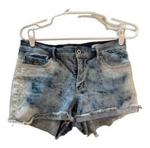 Jessica Simpson Forever Rolled Bleach Distressed Raw edge Hem Jean Shorts Sz 28