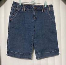 DKNY denim blue Bermuda style shorts