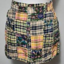 Duck Head Y2K madras patchwork plaid mini skirt size 11