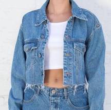 cropped jean jacket