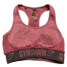 Gymshark Flex Racerback Seamless Sports Bra Size Small Pink and Grey