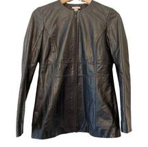 Halogen  Nordstrom Black Leather Jacket Small