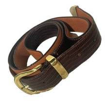 Jos A Banks Leather Belt Mens Gold Tone Buckle 44